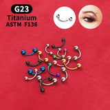 Stylish G23 Titanium Belly Button Ring 16G