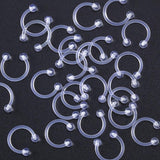 5pcs Clear Acrylic Nose Ring Hoop 16G Body Jewelry