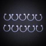 5pcs Clear Acrylic Nose Ring Hoop 16G Body Jewelry