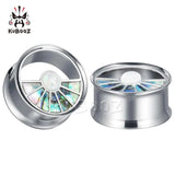 Kubooz Fan Stainless Steel Ear Piercing Tunnels Plugs
