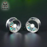 Kubooz Fan Stainless Steel Ear Piercing Tunnels Plugs