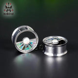 Kubooz Fan Stainless Steel Ear Piercing Tunnels Plugs