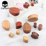 2 PCS Sandalwood Walnut Wood Ear Plugs Gauges