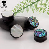 2 PCS Sandalwood Walnut Wood Ear Plugs Gauges