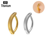 ASTM F136 Titanium 14G Belly Button Ring Reverse Curved Navel Barbell Piercing