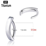 ASTM F136 Titanium 14G Belly Button Ring Reverse Curved Navel Barbell Piercing
