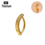 ASTM F136 Titanium 14G Belly Button Ring Reverse Curved Navel Barbell Piercing