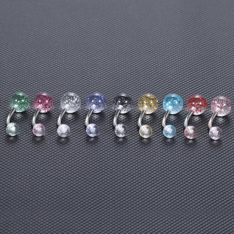 90Pcs Surgical Steel Belly Bar Navel Piercing Kit Mixed Colors