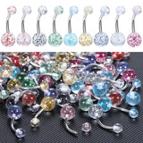 90Pcs Surgical Steel Belly Bar Navel Piercing Kit Mixed Colors
