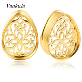 Stainless Steel Water Drop Ear Plug Tunnels Gauges