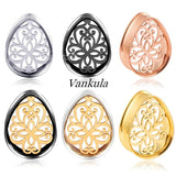 Stainless Steel Water Drop Ear Plug Tunnels Gauges