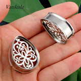 Stainless Steel Water Drop Ear Plug Tunnels Gauges