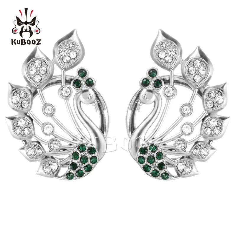 Peacock Spiral Ear Plugs Piercing Tunnels Ear Gauges Body Jewelry