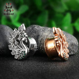 Peacock Spiral Ear Plugs Piercing Tunnels Ear Gauges Body Jewelry