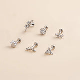 ASTM F136 Titanium Lip Stud Earring G23 Flat Back Cartilage Earring 1.2X8MM