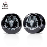 Acrylic Triangle Sheep Head Ear Plugs Tunnels 2PCS