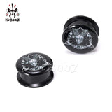 Acrylic Triangle Sheep Head Ear Plugs Tunnels 2PCS