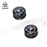 Acrylic Triangle Sheep Head Ear Plugs Tunnels 2PCS