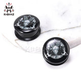 Acrylic Triangle Sheep Head Ear Plugs Tunnels 2PCS