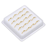 20Pcs Ball Closure Hoop Nose Rings 10MM Thin 22G Body Piercing Jewelry