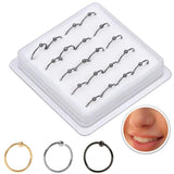 20Pcs Ball Closure Hoop Nose Rings 10MM Thin 22G Body Piercing Jewelry