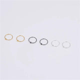 20Pcs Ball Closure Hoop Nose Rings 10MM Thin 22G Body Piercing Jewelry