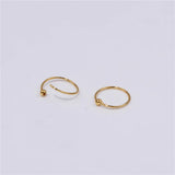 20Pcs Ball Closure Hoop Nose Rings 10MM Thin 22G Body Piercing Jewelry