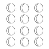 12pcs Double Nose Hoop Ring Nostril Piercing Jewelry
