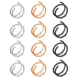 12pcs Double Nose Hoop Ring Nostril Piercing Jewelry