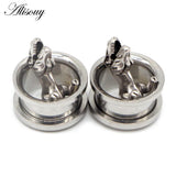 2pcs Stainless Steel Ear Gauges Bird Sheep Dinosaur Earrings Plugs Tunnels