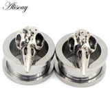 2pcs Stainless Steel Ear Gauges Bird Sheep Dinosaur Earrings Plugs Tunnels