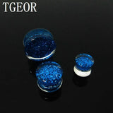 Glitter UV Acrylic Ear Plugs 1 Pair Mixed Gauges