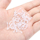 24PCS Acrylic Bioflex & Steel Curved Nipplerings Tongue Piercing Retainer