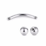 24PCS Acrylic Bioflex & Steel Curved Nipplerings Tongue Piercing Retainer