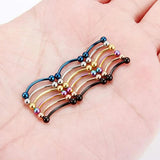 24PCS Acrylic Bioflex & Steel Curved Nipplerings Tongue Piercing Retainer
