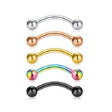 24PCS Acrylic Bioflex & Steel Curved Nipplerings Tongue Piercing Retainer