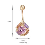 16G Shining CZ Ball Navel Piercing Nombril Belly Button Rings Retro Style