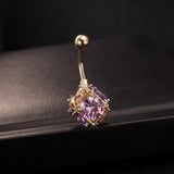 16G Shining CZ Ball Navel Piercing Nombril Belly Button Rings Retro Style