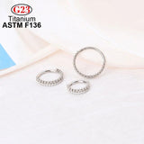 G23 F136 Titanium Septum Tragus Cartilage Hinged Segment Piercing Earrings