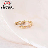 G23 F136 Titanium Septum Tragus Cartilage Hinged Segment Piercing Earrings