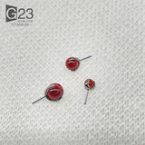 2Pcs Titanium Crystal Nose Piercing Set