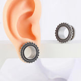 2PCS 316 SS Ear Plugs Tunnels Stretcher Studs Body Piercing Jewelry