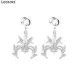 Leosoxs Stainless Steel snake Dangle Earrings Ear Plugs Tunnels