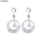 Leosoxs Stainless Steel snake Dangle Earrings Ear Plugs Tunnels
