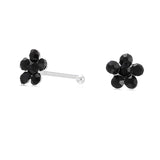 925 Silver Crystal Flower Nose Ring Set - 20pcs/box
