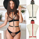 Sexy Belt Pu leather Harness body chain women Bondage Goth Party bodychain