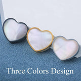316SS Heart Double Flared Plugs Shell Ear Gauges
