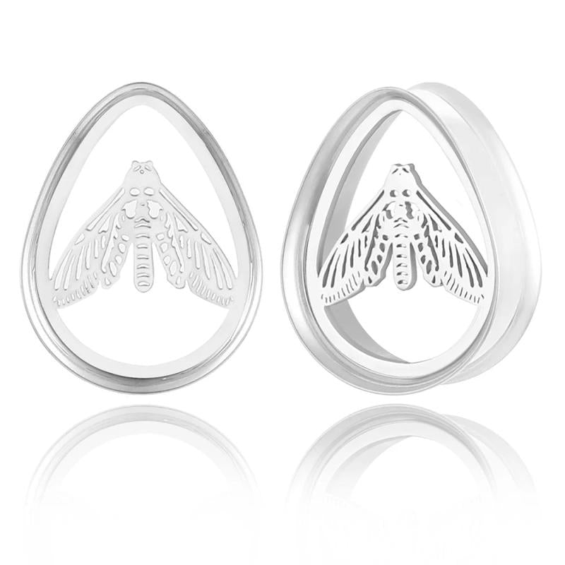 Giga 2 PCS Stainless Steel Double Flared Ear Plugs Stretcher