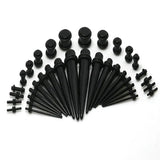 17colors 36pcs Ear Taper & Plug Stretching Kit Flesh Tunnel Ear Gauges