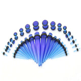 17colors 36pcs Ear Taper & Plug Stretching Kit Flesh Tunnel Ear Gauges